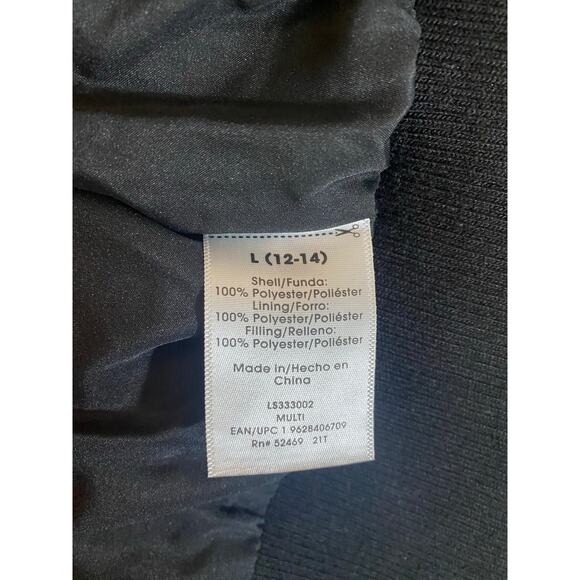 Love And Sports Womens Puffer Vest Jacket Large 12-14 Yellow Orange Red New - Picture 5 of 9